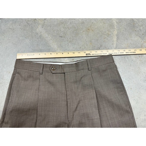 NEW Jones New York Womens Pants Worsted Wool Roger Trousers 33.5x37 Brown - Picture 6 of 11